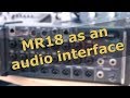 Setting up mr18 as an audio interface