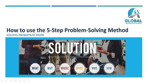 How to use the 5 Step Problem Solving Method