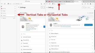 how to enable or disable vertical tabs for microsoft edge browser