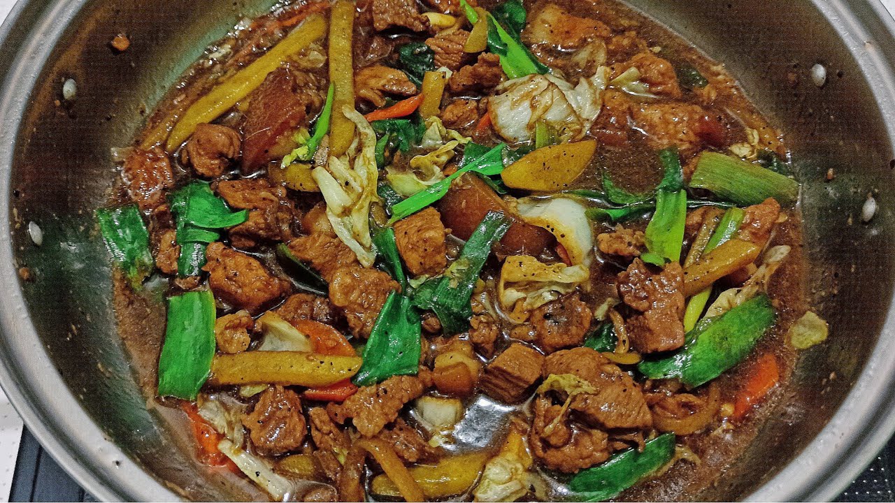 Pork and Vegetables with Oyster Sauce - YouTube