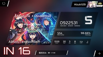 【Phigros × GTS】 AbsoluTe disoRdeR [IN 16] Rank S 【Phigros vs. GTS vs. Orzmic vs. ADOFAI】