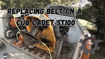 Vervangen van een riem op een Cub Cadet ST100