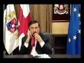 Саакашвили - больной человек! Он ест галстук! Crazy Saakashvili eats his tie!