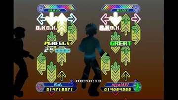 DDR UltraMix 2 - Hardest difficulty Online Exhibition Matches vs. xicat487 (via Insignia on OG Xbox)