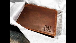 These premium leather, custom engraved wallets will last a lifetime. They only get better with age.