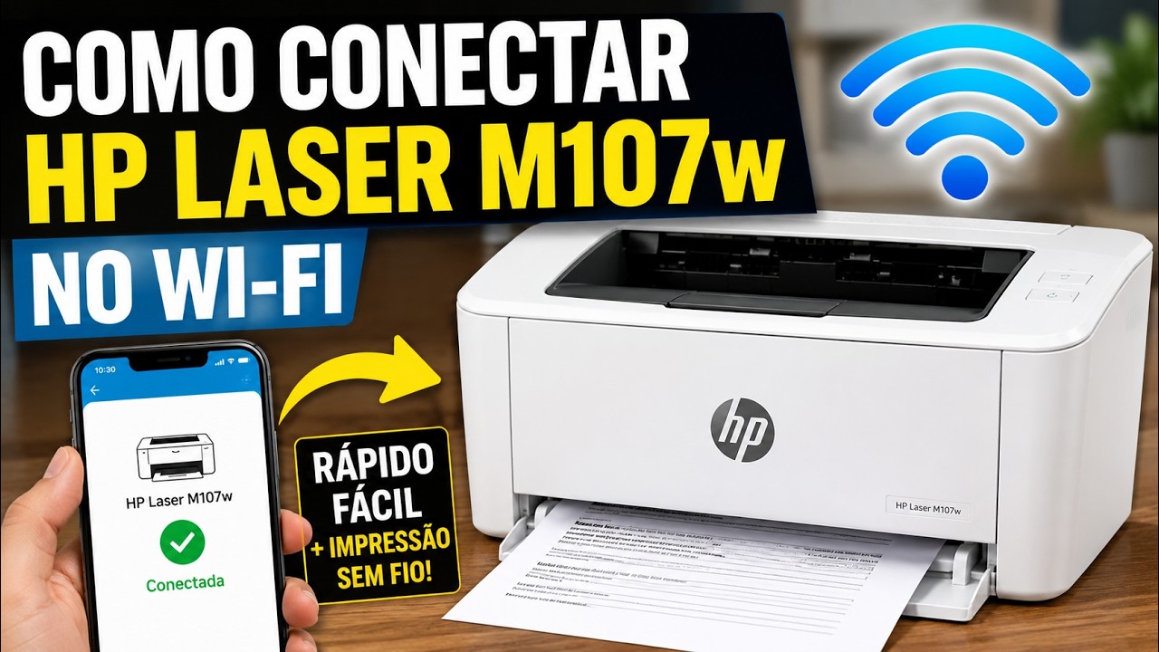 📲Como Conectar Impressora HP Laser M107w no Wi-Fi - YouTube