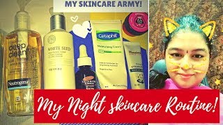 MY NIGHT SKIN CARE ROUTINE | SKINCARE ROUTINE FOR COMBINATION / ACNE PRONE SKIN | PRINCESS SHARANYA