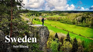 Hiking Solo in The Mountain || Hiking Solo in Sweden || Cinematic Solo Hiking || Klevberget Sverige