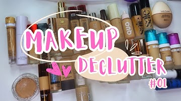 HUGE MAKEUP COLLECTION DECLUTTER | Primers, Skin Tints, & Foundations