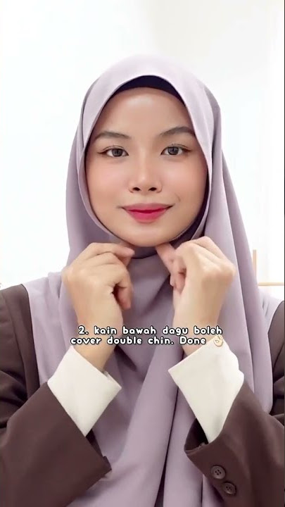 TUTORIAL TUDUNG COVER DOUBLE CHIN