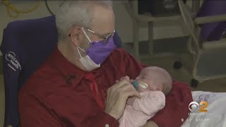 Volunteer cuddlers soothe newborns at Long Island hospital