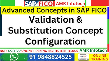 Validation & Substitution Concept - SAP FICO Training in Telugu - SAP FICO Course in Telugu AMR
