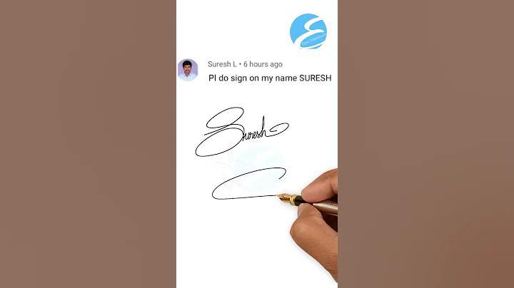 Suresh Name Signature | #Easy_signature #signature_expert  #shorts