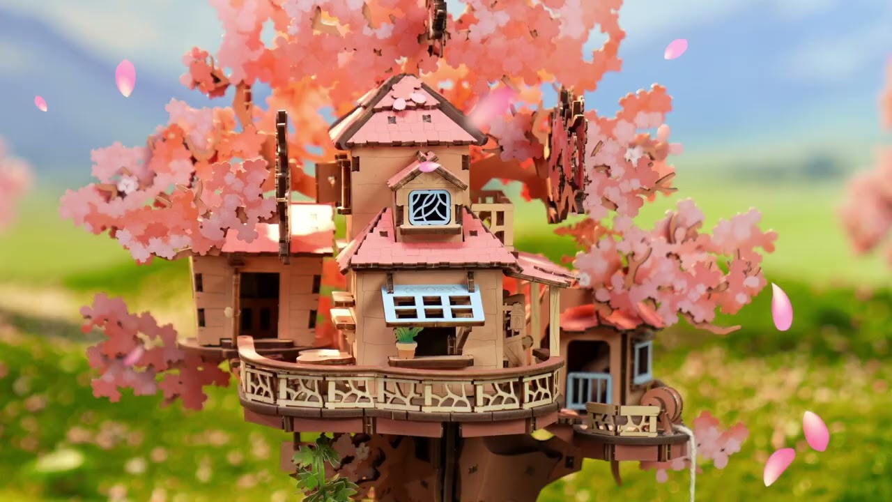 Rolife Sakura Tree House DIY Wooden 3D Puzzle TGS04 | Robotime