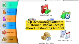 SQL Accounting Software Customisation – Customer Payment Receipt  Show Outstanding screenshot 3