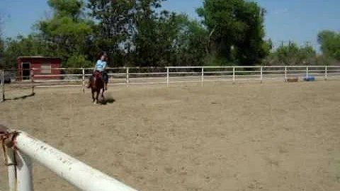 Stacy riding Roe