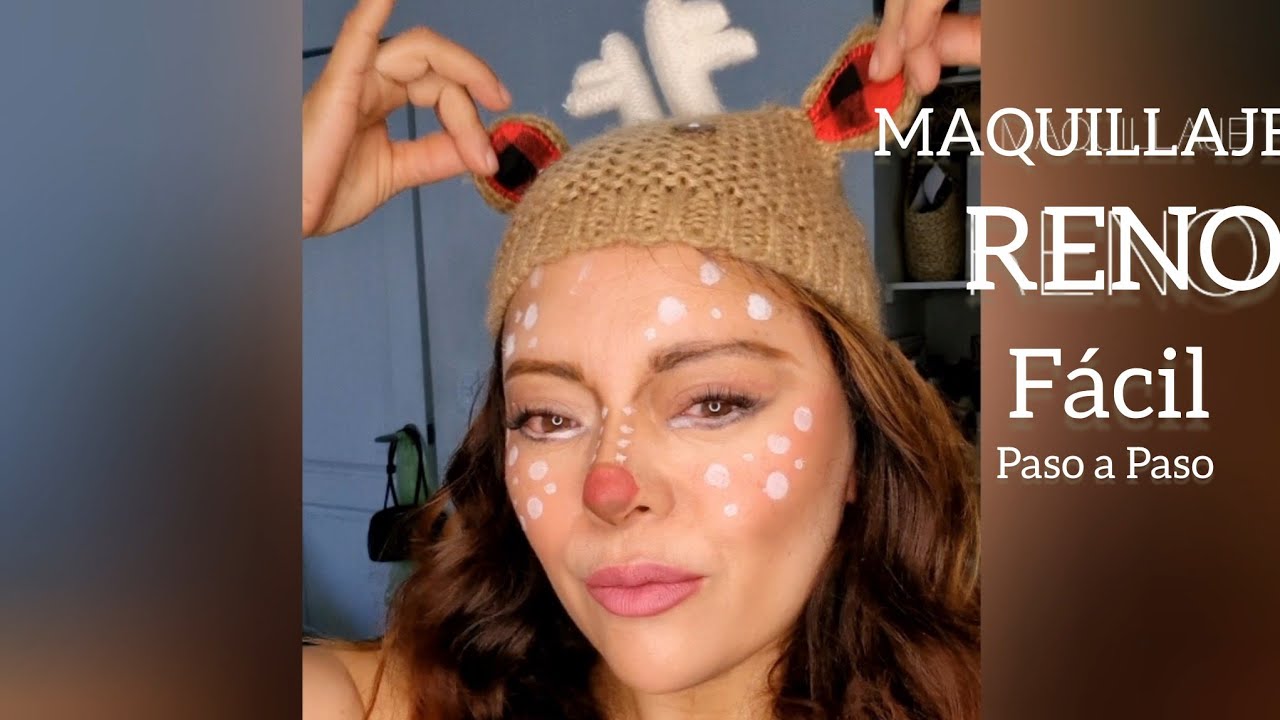 MAQUILLAJE DE RENO! Fácil y rápido 🫎 paso a paso. - YouTube
