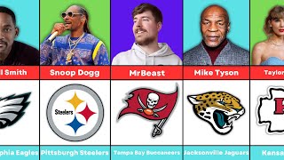 Celebrities And Their Favorite NFL Teams - NFL Comparison