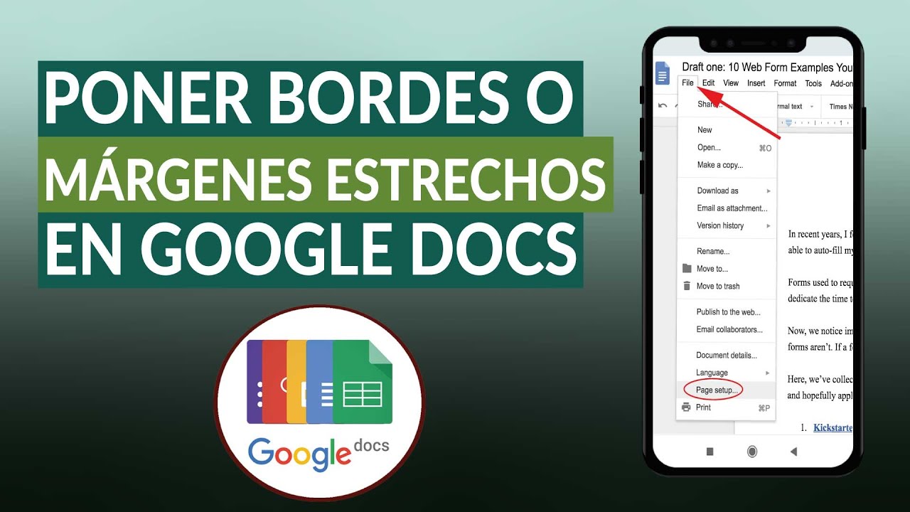 Margenes En Google Docs Cómo poner bordes o márgenes estrechos en GOOGLE DOCS - YouTube