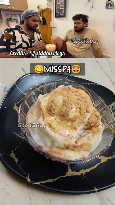🤩Vj Siddhu Vlogs Special MISSPA😋Paal Panji😂Palkova Bun #vjsidhu #misspa #shorts