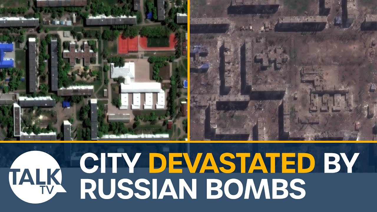 GHOST TOWN... Harrowing before and after satellite images show the horrific destruction of Bakhmut