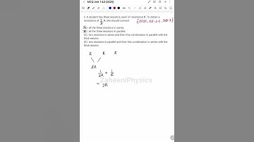 A Student has three resistors, each of resistance R. #physics #cbse #zaheeniphysics #shortsfeed