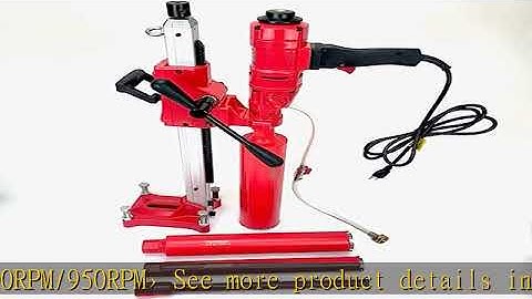 4Z1WS CORE DRILL by BLUEROCK Tools 2 SPEED W/STAND CONCRETE CORING WITH: 1",2",3",4" DIAMOND WET CO