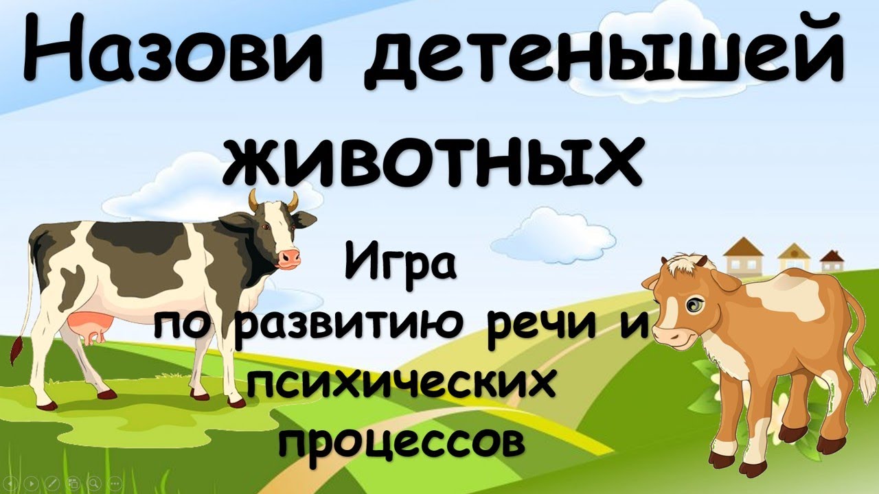 Назови детенышей животных (домашние животные) - YouTube