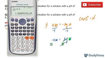 ⚗️ Calculating [H₃O⁺] from pH
