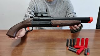Double Barrel Shotgun Toy Gun Unboxing 2022 - S686 Soft Bullet Nerf Blaster screenshot 2