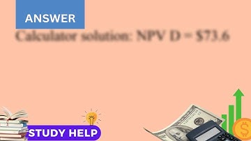 The after tax cash flows for two mutually exclusive projects have been estimated and the followin...