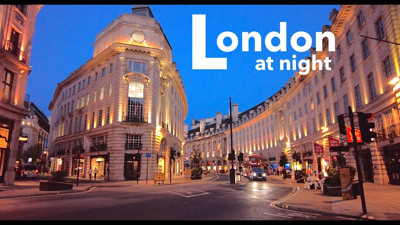 Walking in London at night   London nightlife   4K ULTRA HD