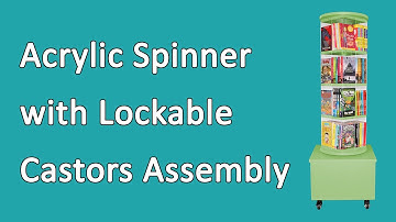 Acrylic Spinner with Lockable Castors Assembly - WA Library Supplies