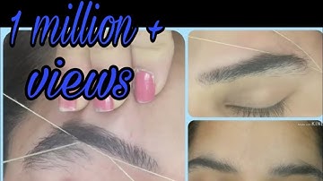 Theading Eyebrows for First Time | Eyebrow Threading Tutorial for Beginners | Big Bushy Eyebrows