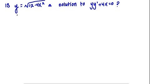 Verify that the given function is a solution of the differential equation. y y^