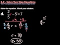 Two-Step Equations Quiz