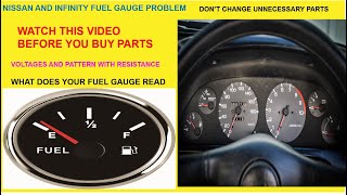 Nissan, Infinity fuel gauge, a/c amplifier, gauge, fuel gauge not working, instrument cluster p0462 screenshot 4