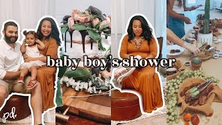 RUSTIC BOHO BABY SHOWER FOR BABY BOY | COME TO MY BABY SHOWER WITH ME! | Page Danielle