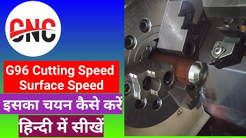 G96 Cutting Speed(Vc)Surface Speed kaise select karen!! How to calculate cutting speed cnc lathe2022