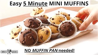 MINI MUFFIN HAPJES IN 5 MINUTEN | *GEEN PAN NODIG!* | Recept voor het nieuwe schooljaar
