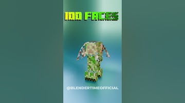 Blender Minecraft Creeper Simulations 😱😍 | Minecraft | Blender | Cloth | Simulation