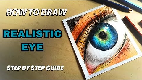 How to draw Realistic Eye | Blue Eye Drawing | Colour Pencil | Step by Step Tutorial #blueeyes 