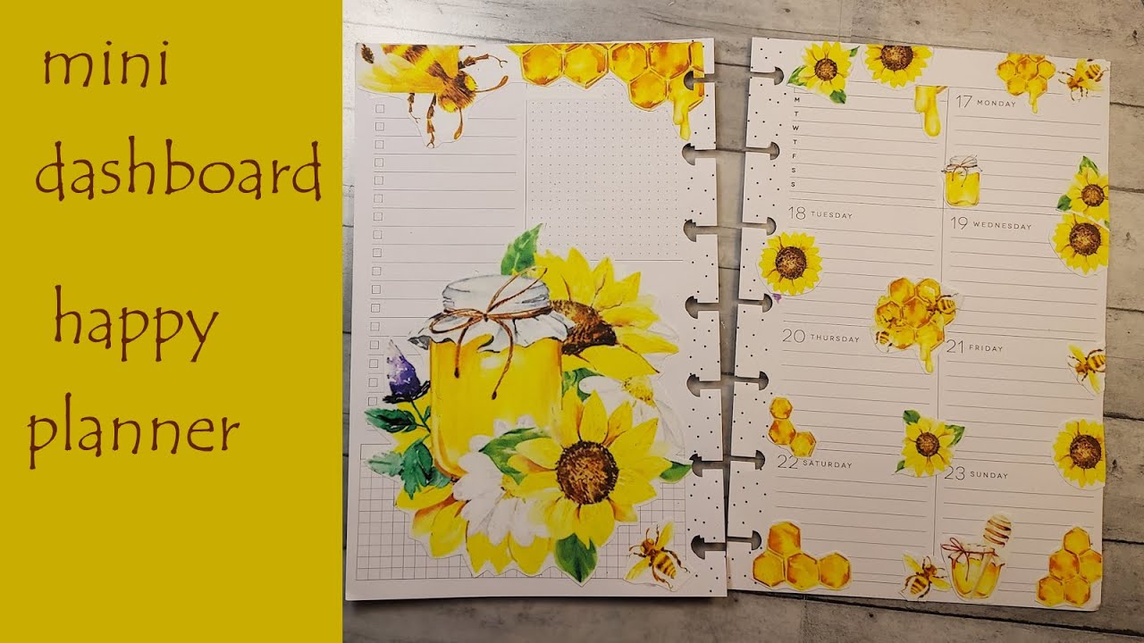 Plan with Me / Mini Dashboard / Happy Planner - YouTube
