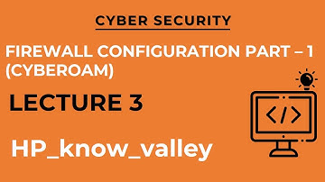 Firewall Configuration Part -1|| Hindi || Cyber Security || Cyberoam Firewall Configuration ||