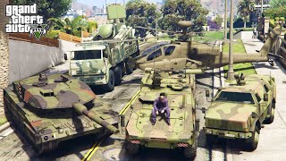 GTA 5  Stealing Military Vehicles with Michael! [GERMANY,RUSSIA,USA] | (Real Life Cars) #49