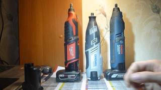 Milwaukee C12 RT: внешний обзор & Dremel и Bosch GRO