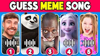 GUESS MEME & WHO'S SINGING | Salish Matter, King Ferran, Kung Fu Panda, Tenge, Elsa, MrBeast