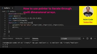 How to use pointer to iterate through multi dimensional arrays in C