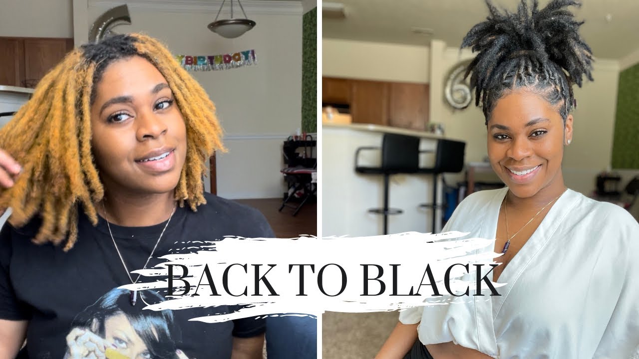 Dyeing My Locs BLACK! | Perimeter Retwist