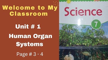 Class 7 science - Afaq science - unit 1- Human organ systems - lecture 2
